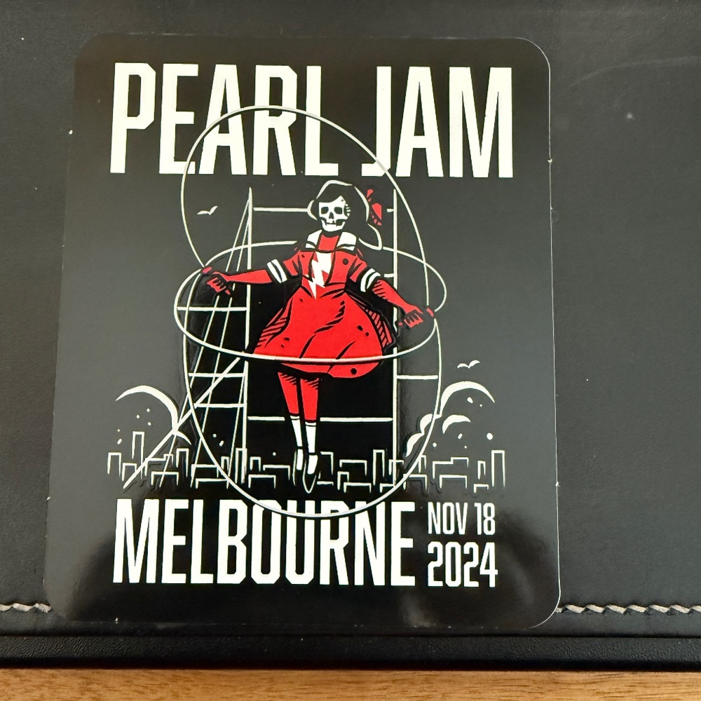 Pearl Jam's Dark Matter 2024 Tour - Melbourne Sticker (Brand New)